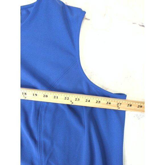 Catherines Black Label Size 4X Womens Blue Sleeveless Stretch Midi Dress New - Picture 10 of 13